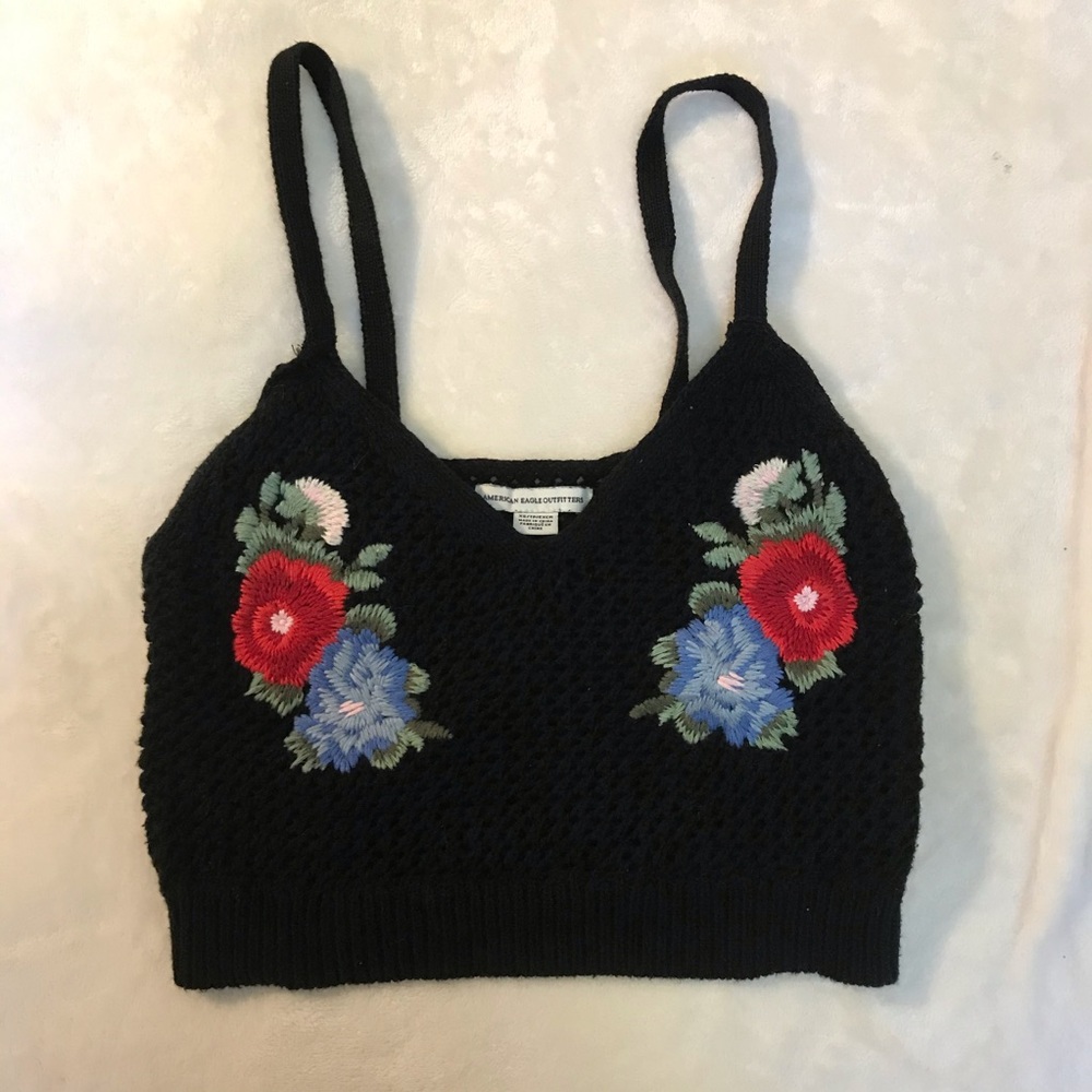 AE Crochet Floral Tank